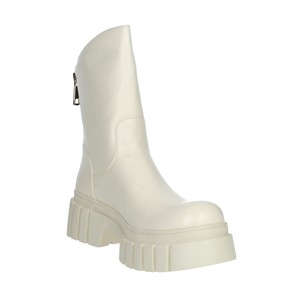 Stivaletti bassi da donna color crema 8289 con chiusura Slip-On stivaletto da neve traspirante tacco 5cm stile coreano suola alta per autunno inverno - Product Image 5
