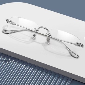 Nuevas <span class=keywords><strong>Gafas</strong></span> de Lectura sin Marco de Alta Definición con Protección Anti-luz Azul para Personas de Mediana Edad y Mayores, Diseño Moderno y Elegante para Hombres y Mujeres - Product Image 3