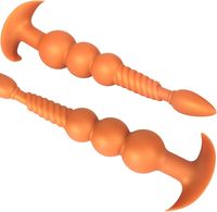 Flüssige Silikon Anal Perlen mit abnehmbarem Fuchsschwanz Extra langer Fuchs Schwanz Anal Plugs Anal Stimulator für Männer Frauen Paare Cosplay