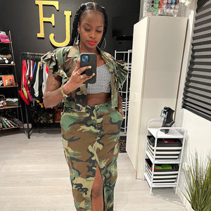 Y0312 Vêtements pour femmes Nouvelle collection Automne 2025 Cardigan <span class=keywords><strong>camouflage</strong></span> à franges Chemise tendance streetwear - Product Image 2