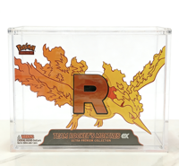 Étui de protection en acrylique moderne avec couvercles magnétiques amovibles pour cartes TCG Pokémon Moltres UV Anti PKMN UPC