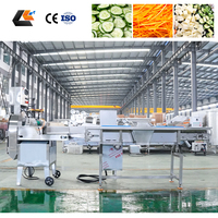 Industriële fruit- en groentesnijmachine Sus304, automatische hoge capaciteit verwerkingslijn 800-1500kg/u