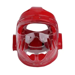 QUTENG careta taekwondo casco taekwondo protector de cabeza con protector facial