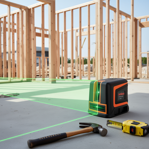Nivel Láser D0100XUTD9Y con Línea Cruzada Vertical de 150 Grados, Punto y Línea, Haz Verde para Construcción y Uso en Bricolaje - Product Image 2