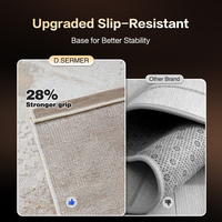 Tapis et Moquettes de Luxe Modernes Dsermer en Soie Artificielle et PET, Antidérapants et Animaux Admis pour Salons et Chambres