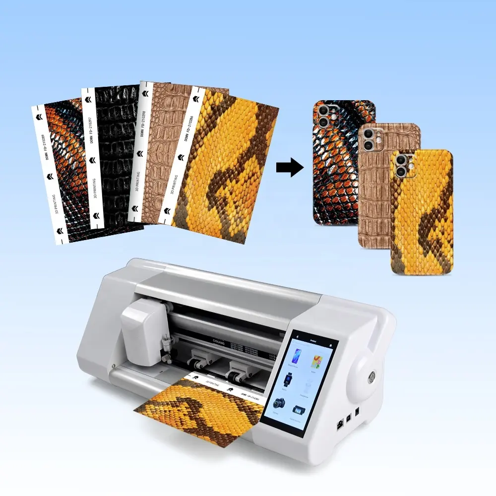 Protetor de tela 3d impressão 120*180mm adesivo, papel de corte da pele, folha, filme de fundo móvel