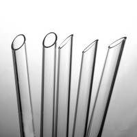 Pailles réutilisables écologiques en verre borosilicate Wonder High, extrémité pointue, 20 cm, accessoires de bar, en stock pour boissons chaudes/froides
