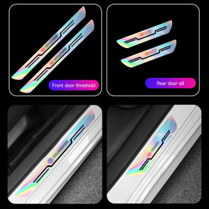 แผ่นกันรอยขอบประตู<span class=keywords><strong>รถ</strong></span>ยนต์แบบสลักเลเซอร์โลโก้ตามสั่ง 4 ชิ้น ป้องกันรอยขีดข่วน ใช้ได้กับรถยนต์ทุกประเภท - Product Image 6