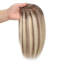 Topper de cheveux humains européens en gros, standard du marché, durable, réutilisable, facile à porter, qualité supérieure, base en soie invisible, naturel