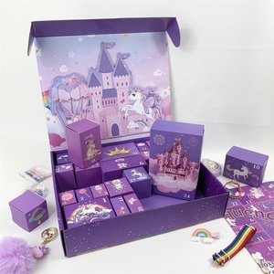 Caja de regalo personalizada para niñas, calendario de cuenta atrás de Navidad de 24 días, regalos, accesorios de unicornio a la moda, caja de calendario de Adviento para niños - Product Image 1