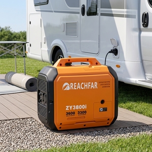 เครื่องกำเนิดไฟฟ้าสำรองสำหรับแคมป์ปิ้งแบบพกพา 3600W ใช้แก๊สโซลีน เงียบสงบ ได้รับการรับรองมาตรฐาน CE และ EPA ผู้ผลิต 004-007 ระบบทำงานเงียบ ได้มาตรฐาน EU N - Product Image 1