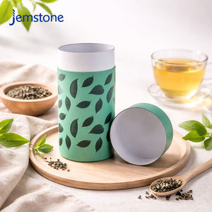 Boîte d'emballage cylindrique en papier kraft recyclable personnalisée pour poudre de matcha, tubes en papier personnalisés pour l'emballage du thé - Product Image 5