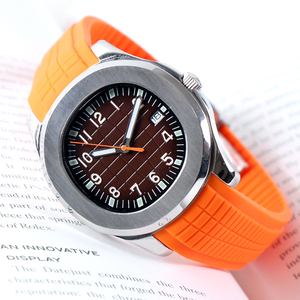 Montre mécanique NH35 avec logo personnalisé de 40 mm, montres en or rose pour hommes, mouvement automatique de luxe NH35, cadran étanche, cristal saphir - Product Image 1