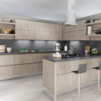 Meubles de cuisine modulaires modernes style Shaker à prix d'usine avec designs personnalisés et évier pour intérieurs d'appartements de luxe