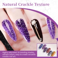 TRIONE Faible MOQ Marque Privée Vernis Gel Craquelé Super Rapide Séchage à l'Air 3D Effet Magique Éclatant pour Ongles OEM Vente en Gros