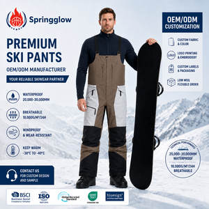 <span class=keywords><strong>Pantalon</strong></span> de ski pour homme personnalisé, imperméable, coupe-vent, pour le snowboard, avec logo OEM sur mesure, fabrication en usine - Product Image 1