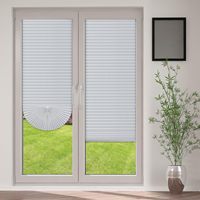 Stores plissés temporaires en tissu non tissé 90cm*180cm pour fenêtres intérieures, occultants, sans outils, découpables sur mesure, adhésifs, pour l'intimité