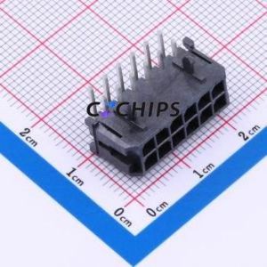 430451201 Wire-to-<b>Board</b> <b>Pin</b> Header Bent Lead Through Hole,P=3mm Connector 2x6P 3mm Right Angle Insert Micro-Fit (MX 3.0) - Product Image 1