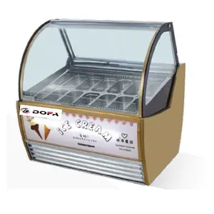 small gelato continuous freezer ice cream machine/mini counter ice cream display showcase deep freezer