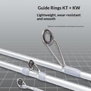 Ensemble canne à pêche Bering Carbon Luya avec moulinet de précision, canne de pêche en rivière à poignée droite, moulinet spinning, canne de pêche en mer à longue portée, canne à pêche pour la pêche au poisson bouche de cheval à action souple - Product Image 3