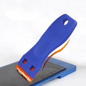 Lot de <span class=keywords><strong>2</strong></span>, 100 pièces, OEM ODM, Outil grattoir à lame double tranchant en plastique pour le nettoyage des fenêtres, DIY - Product Image 4