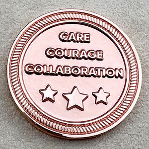 조각 가능한 민트 빈 코인 로즈-레이저 조각을위한 금도금 스탬핑 코인 금속 공예 맞춤형 도전 동전 - Product Image 3