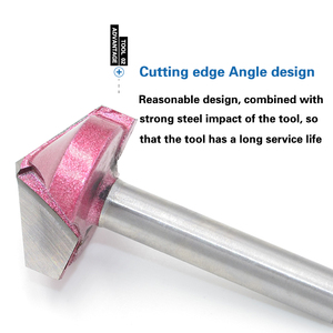 V Bit fraise en bout 3D mèches de routeur en acier au tungstène V forme <span class=keywords><strong>chanfrein</strong></span> fraises en bout fraise à bois 60 90 degrés tige 6 8 1/4 - Product Image 3