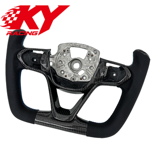 Accessoires intérieurs automobiles en fibre de carbone, cuir noir, style sport racing, volant personnalisé adapté aux BMW i3 i8 - Product Image 2