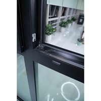 Ventana Abatible de Aluminio con Doble Acristalamiento, Aislamiento Térmico y Acústico, Personalizada por AMJ OEM, para Proyectos Residenciales en América del Norte