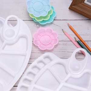 <span class=keywords><strong>Palette</strong></span> de paillettes en forme de <span class=keywords><strong>fleur</strong></span> Palettes de plateau de peinture <span class=keywords><strong>Palette</strong></span> de peinture aquarelle pour enfants Peinture Artisanat Classe - Product Image 4