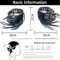 Nouveau casque de moto Predator personnalisé, intégral, ABS/PC, peint à la main, style rétro vintage Iron Man, sécurité pour motards