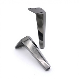 Patas de Sofá Negras/Doradas, Herrajes para Muebles, Patas de Hierro para Sofá, Reposapiés Negro - Product Image 1