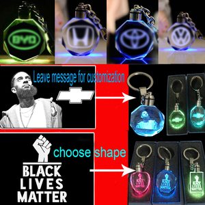 Nuevo diseño Vengers serie Marvel 3D láser Scarlett Johansson Viuda Negra forma octángulo cristal transparente llavero luz LED - Product Image 5