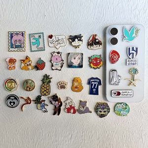 Custom Logo Back <strong>Adhesive</strong> <strong>Pin</strong> for Phone Case Metal Customized Hard Soft Enamel 3D Mobile Phone Stickers - Product Image 2