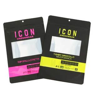 Tùy Chỉnh Nắp Kéo Đứng Lên Túi Vớ Quần Áo May Mặc Đồ Lót Bao Bì Dây Kéo Nhựa Mylar Gói Túi - Product Image 6