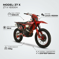 Moto tout-terrain 200-400CC 4 temps à essence, Dirtbike YB300H 4 soupapes refroidie par air, 120 km/h, Enduro, Moto de course hors route