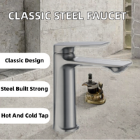 Robinet mitigeur de lavabo thermostatique à capteur sans contact en acier inoxydable 304 avec cartouche céramique, monocommande, à poser sur le comptoir