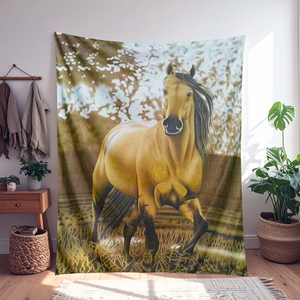 OEM personalizado disponible caballo galopando corriendo Manta polar en casa QC supervisión suministro directo de fábrica - Product Image 4