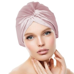 Bonnet de nuit en soie double couche, style européen et américain, très populaire, pour maquillage et beauté, bonnet de douche torsadé - Product Image 5