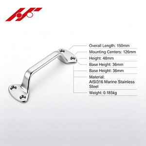 Poignée de levage en acier inoxydable AISI316 pour bateaux et yachts marins – Accessoires nautiques - Product Image 2