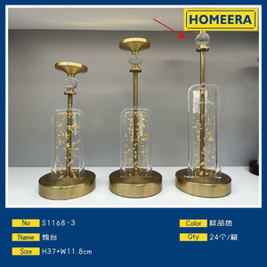 H37xW118cm Candelabros de hierro y acrílico Decoración para el hogar Linternas de metal y tarros de velas - Product Image 1