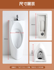 Orinatoio Moderno Semplice di Alta Qualità, Multifunzionale in Ceramica, a Parete con Scarico a Gravità e Pulizia Automatica - Product Image 5