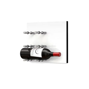 Estante de Metal y madera para encimera de 12 botellas, estante de vino <span class=keywords><strong>Natural</strong></span> con clavijas negras - Product Image 5