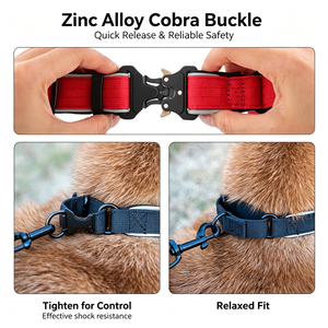 <b>Dog</b> <b>Collar</b> Medium <b>Large</b> <b>Dog</b> Golden Ruffle Shepherd Outdoor Tactical <b>Collar</b> Explosion Proof Dash <b>Dog</b> Traction Rope Necklace Whole - Product Image 5