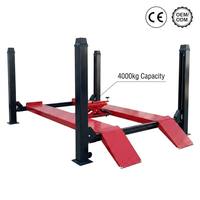 Elevador Hidráulico de 4 Postes para Alineación de Autos, Resistente, con Gato Secundario, 4T 5T 6T, Acero, 110-240V, Alineación de Ruedas 3D, Certificado CE