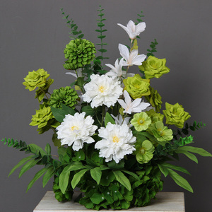 Precio al por mayor de seda artificial decorativo blanco rosas flores a granel para el día de la madre decoraciones de boda de Navidad - Product Image 5