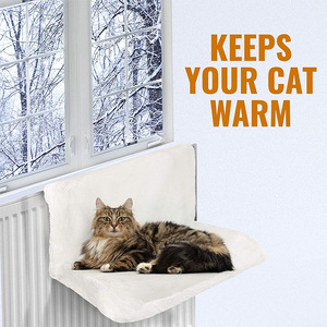 Hamac pour <span class=keywords><strong>chat</strong></span> d'hiver Lits pour animaux de compagnie en peluche de luxe Lit pour <span class=keywords><strong>chat</strong></span> avec <span class=keywords><strong>radiateur</strong></span> souple monté sur fenêtre amovible - Product Image 6