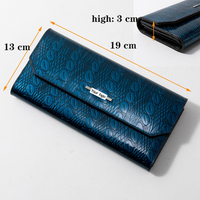 Dompet Kulit Kustom Mewah Kapasitas Besar Tempat Kartu Dompet Panjang Clutch Dompet Kulit Wanita