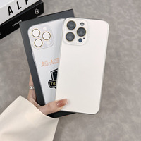 Étui en verre noir titane AG avec Protection de l'objectif étui de téléphone mat couverture anti-rayures pour iPhone 15 pro max