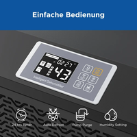 Déshumidificateur commercial et industriel Moiswell DE90 110L, débit d'air 520CMH, 915W, dégivrage automatique, tuyau de drainage 5m, blanc, neuf